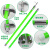 高压令克棒拉闸杆10kV伸缩绝缘杆电工防雨操作杆绿色变压器送电杆 10kV 2节2米（防雨型） 送包