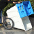 400L环卫垃圾车垃圾桶带盖带轮保洁车清运车大号手推车移动户外 400L垃圾车白色桶体蓝色盖