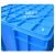 京顿JINGDUN 塑料周转箱仓库物流箱塑料箱中转箱转运箱货框周转筐 蓝色540*416*300mm