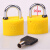 沸耐笙 FNS-24450 物业网吧机箱锁防水梅花塑钢锁 35mm/黄色通开 1把