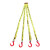 起重柔性吊带2腿4腿10吨吊装带柔性吊带组合吊索具柔性吊装带 两腿2吨3米（总承重）
