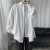 米翡莱男士夏天穿的衬衣长袖冰丝薄款韩系风格穿搭衬衫男夏季垂感中性感 白色 M 95~115斤可穿