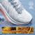 安踏（ANTA）运动鞋女鞋2024年春季训练运动鞋鞋缓震透气跑步鞋轻质鞋子女 象牙白/银/洛克橙 36