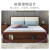 摩高空间北欧实木框架床日式简约卧室现代简约双人软靠床1.5米*2米胡桃色