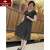 俞兆林妈妈夏装中长款短袖连衣裙2024年新款中老年夏季洋气弹力碎花裙子 圆点 XL [85-105]