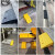 橙央 门槛斜坡垫 塑料路沿坡 台阶马路牙子爬坡板 道边上坡三角垫 长49宽22高5cm黄色
