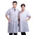 者也（ZYE）  短袖白大褂 实验室白大衣男女半袖护士服药店美容工作服隔离衣夏季 加厚款 2XL
