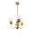 汉宫中古客厅吊灯美式复古铜魔豆灯创意侘寂风餐厅卧室法式南洋吊灯 黄铜款 三头 LED白光