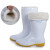 百舸 高筒白色加棉雨鞋 防滑耐磨保暖牛筋底水鞋 43码 BG-ZB-4632-0
