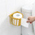 幻丛安 免打孔卫生纸置物架卫生间纸巾盒壁挂式厕所放厕纸架卷纸盒 黄色
