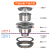 炫敖不锈钢厨房洗菜盆下水管配件水槽水池下水器双槽洗碗池管道套装 单槽60cm 无溢水管
