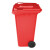 Supercloud 大号塑料分类垃圾桶带轮户外垃圾桶可定制图案 120L加厚红色分类有害垃圾