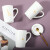 马克杯带盖勺男女陶瓷杯子韩版学生情侣牛奶咖啡杯大容量茶杯 白杯-精品盖勺-X
