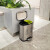 迪恩斯（DEANS）不锈钢脚踏垃圾桶分类垃圾桶带盖双桶干湿分离办公室厨房客厅商用脚踩式10升 D-8036B