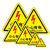 小心有电危险警示贴配电箱当心触电标识贴纸 机械伤人高温提示工业品 当心夹手三角形加厚PVCxy 3.5x3.5cm
