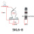 定制适用电磁屏蔽电缆夹SKL1.5-3 SKL30-37EMC电缆屏蔽夹 TSC屏蔽 SKL6-8 屏蔽线外径6-8mm