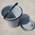 鲁识 大号灰色圆形带漏筐塑料茶渣桶办公室废茶叶过滤桶茶海垃圾桶 102大号米白(桶+筐)整套
