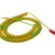 单芯黄绿双色接地弹簧线2.54/6/10平方毫米螺旋线伸缩电缆线广东 黄绿1芯4平方拉开2米 线径6.5MM