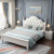 实木床现代简约1.8米卧室北欧1.5软包成人床欧式经济型白色双人床 软包床+两个床头柜 1800mm*2000mm  框架结构
