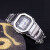 卡西欧（CASIO）35周年限定小方块金属方块小方表金砖银砖手表 GMW-B5000D-1