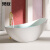 果敢 北欧简约独立式家用成人浴缸个性创意保温浴缸1.83米073 全白独立缸（不含落地龙头） 1.65m