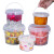 奶茶水果捞月饼打包桶糖水桶塑料桶透明小桶有盖密封桶冰粉打包盒 1L-方形常规易开款*10个