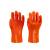东亚手套  807 颗粒防滑剥皮手套 橘/红色随机发货 （适合女士）30双 M