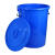 加厚多用垃圾桶工厂户外环卫分类塑料桶商用厨房圆桶带盖 60L垃圾桶 白