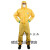 定制适用防酸碱化学品 危化品液体防护服防工作服化工厂 防化服防腐蚀 黄色(1套) L