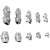 海斯迪克 HKCL-229 304不锈钢夹 钢丝绳配件单卡双卡头 单夹双夹子 装饰夹锁头卡扣 单夹M3(10个)(10个)