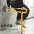 鸣固 ZJ6196卫生间扶手防滑折叠残疾人厕所浴室安全无障碍坐便器马桶栏杆  750*700黄色
