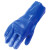 厚创 浸胶手套 磨砂防水油耐酸碱全胶橡胶手套 蓝色 916单里内衬/1双