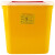 利器盒一次性锐器盒黄色废弃盒加厚医院诊所针头盒圆形方 圆形3升(120个/件)