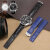 WPOOC真皮手表带代用天梭豪雅卡莱拉卡西欧精工帝舵折叠扣罗西尼表带 棕色--银色扣 19mm