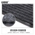 安赛瑞 双条纹PVC复合地垫 0.9×5m 条绒地毯走道垫 吸水防滑通道地毯垫 走廊防滑地垫 灰色 13701