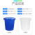 大号垃圾桶带盖户外家用特大号商用厨房无盖圆桶环卫潲水桶带轮子 100升蓝色有盖（加厚款）
