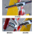 质尊 伸缩围栏 可移动式电力围栏 隔离绝缘施工围挡 道路安全防护栏杆 玻璃钢管式 红白 可伸2米