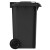 竖文社 新国标大号分类环卫垃圾桶户外带盖垃圾桶 100L黑色