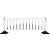 安晟达 城市道路护栏公路市政隔离栏杆锌钢护栏围栏交通设施马路防撞活动护栏 0.6*3.08m