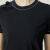 阿玛施（AMASS）2024夏季新款缝线设计修身短袖莫代尔T恤女5301025 5301024 圆领-黑 2XL(6码)