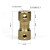 小型刚性黄铜联轴器顶丝固定传动轴铜材质连轴器内孔2/3/4/5/6mm 外径9长20内孔2mm-2mm