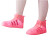 劳保佳 雨鞋套 便携雨鞋雨靴套 男女防滑耐磨防雨靴套 亮粉色 38-39码 1双装