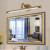 铜Led欧式镜前灯卫生间浴室镜柜灯美式壁灯复古镜灯浴柜灯具 短8w45cm