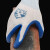 福安特劳 FN518劳保13针尼龙丁腈手套耐磨防滑皱纹挂胶手套(LOGO颜色随机发） 12双/包 白蓝丁腈