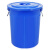 兰诗 FW1358 带盖金属提手大水桶 工业环卫物业垃圾桶 200L蓝色