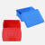 塑料周转箱长方形带盖物流中转筐加厚胶盒红黄蓝白收纳整理箱  箱 单箱 外径520.380.170