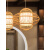 竹艺竹编田园吊灯现代新中式客厅餐厅灯过道茶室书房东南亚风灯具 军绿色 街灯25cm