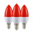 led 红色蜡烛灯泡3W尖泡E14小螺口节能水晶灯泡定制 E14小螺口 尖泡-3W红光