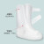 阿力牛 AZF86 PVC注塑一体成型防雨鞋套 加厚耐磨雨鞋套 白色高筒 L(38-39码) 