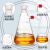 玻璃具小嘴上嘴抽滤瓶过滤瓶真空吸抽过滤瓶可拆螺纹小嘴咀标准磨砂口三角烧瓶实验室玻璃仪器 2000ml/24#螺纹小嘴